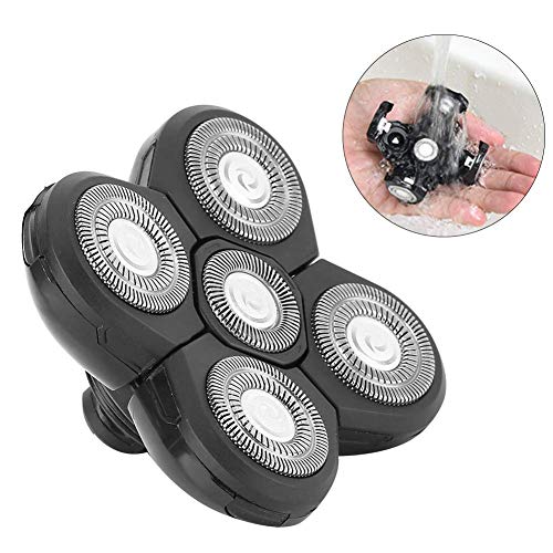 Bald Head Shaver, Replacement Heads, Replacement Blades, Shaver Blade Heads, 5 Head Shaver Head Universal Electric Beard Shaver Replacement Heads Beauty and Personal Care Zetiling