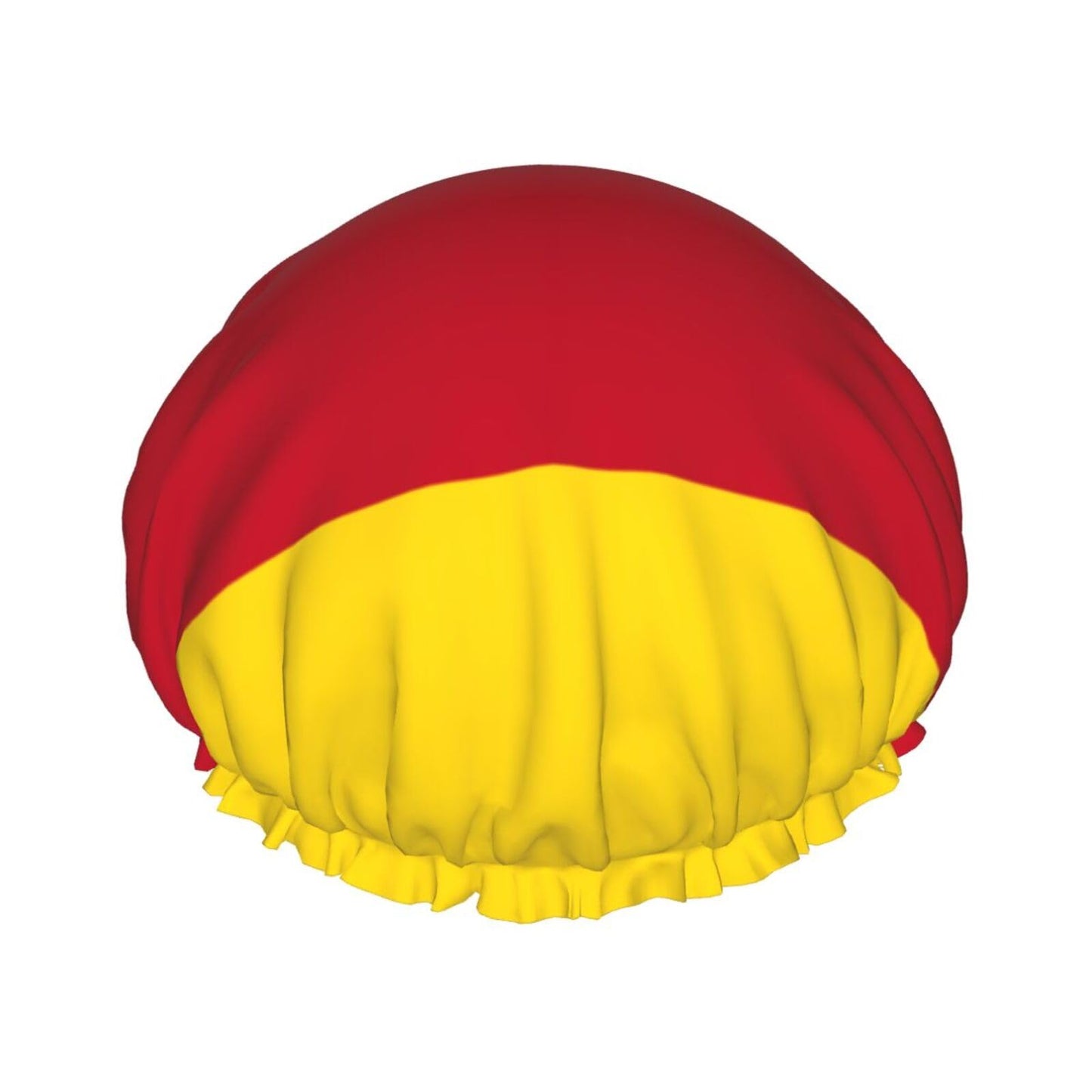 North Ossetia Flag Prints Shower Cap Double Layer Lined Waterproof Bathing Shower Hat Beauty and Personal Care Hayyett