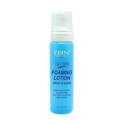 Curl & Twist Foaming Lotion Original - 8.5 oz/ 250ml | Enhancing Natural High Shine Curls, Taming Flyaways, Adding Volume - All Day Definition Beauty & Personal Care EBIN NEW YORK
