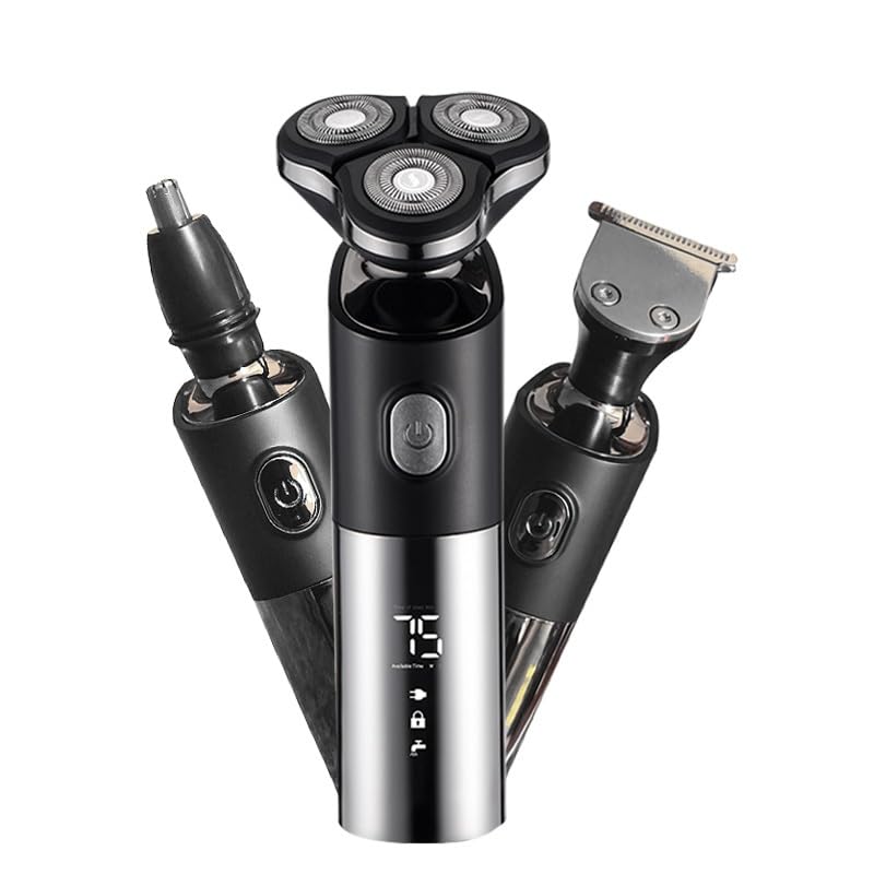 WTCBQC Head Shavers for Bald Men, 3 Head Electric Shaver for Men 3D Electric Razor Waterproof Beard Trimmer Cutter for Men Shaving Machine Recharge Beauty and Personal Care WTCBQC