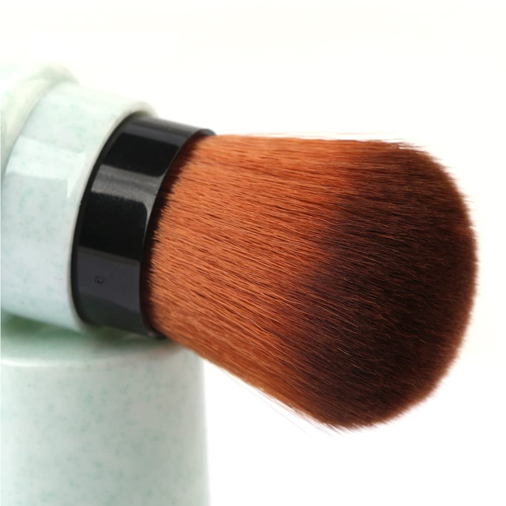 RN BEAUTY Retractable Kabuki Brushes Powder Foundation Blush Concealer Makeup Brush Portable With Cover - Green Beauty & Personal Care RN BEAUTY