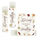 Andaz Press Bridal Shower Bachelorette Party Lip Balm Party Favors, Fallin' In Love Autumn Fall Leaves, Kissing The Single Life Goodbye, Bridesmaid Beauty & Personal Care Andaz Press