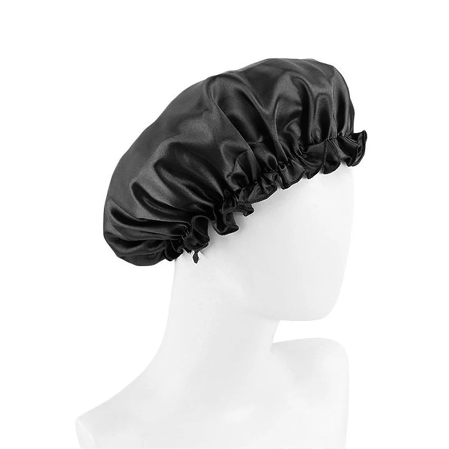 CHYLMAPHEN Lace Sleeping Hat Multifunctional Hair Care Cap Shower Cap Makeup Cap Silk Home Hat Suitable for Curly for Sleeping Use(Silver) Beauty and Personal Care CHYLMAPHEN