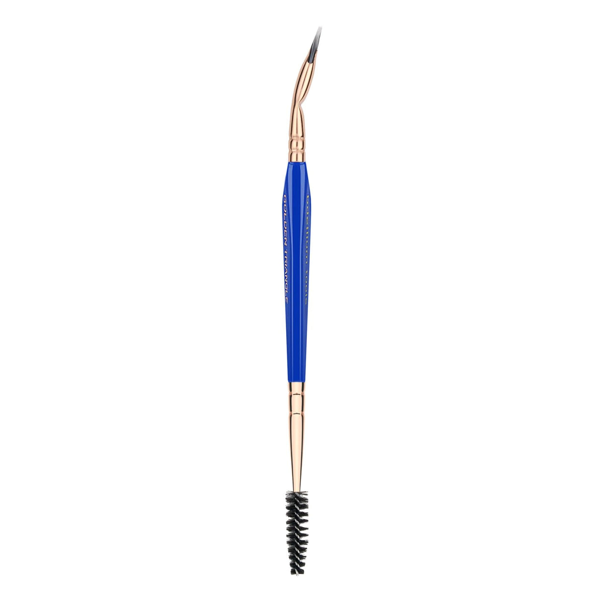 Bdellium Tools Professional Makeup Brush - Golden Triangle 728 Double-ended Bent Lash Fan/Spoolie - With All-Vegan Synthetic Fibers, For Achieving