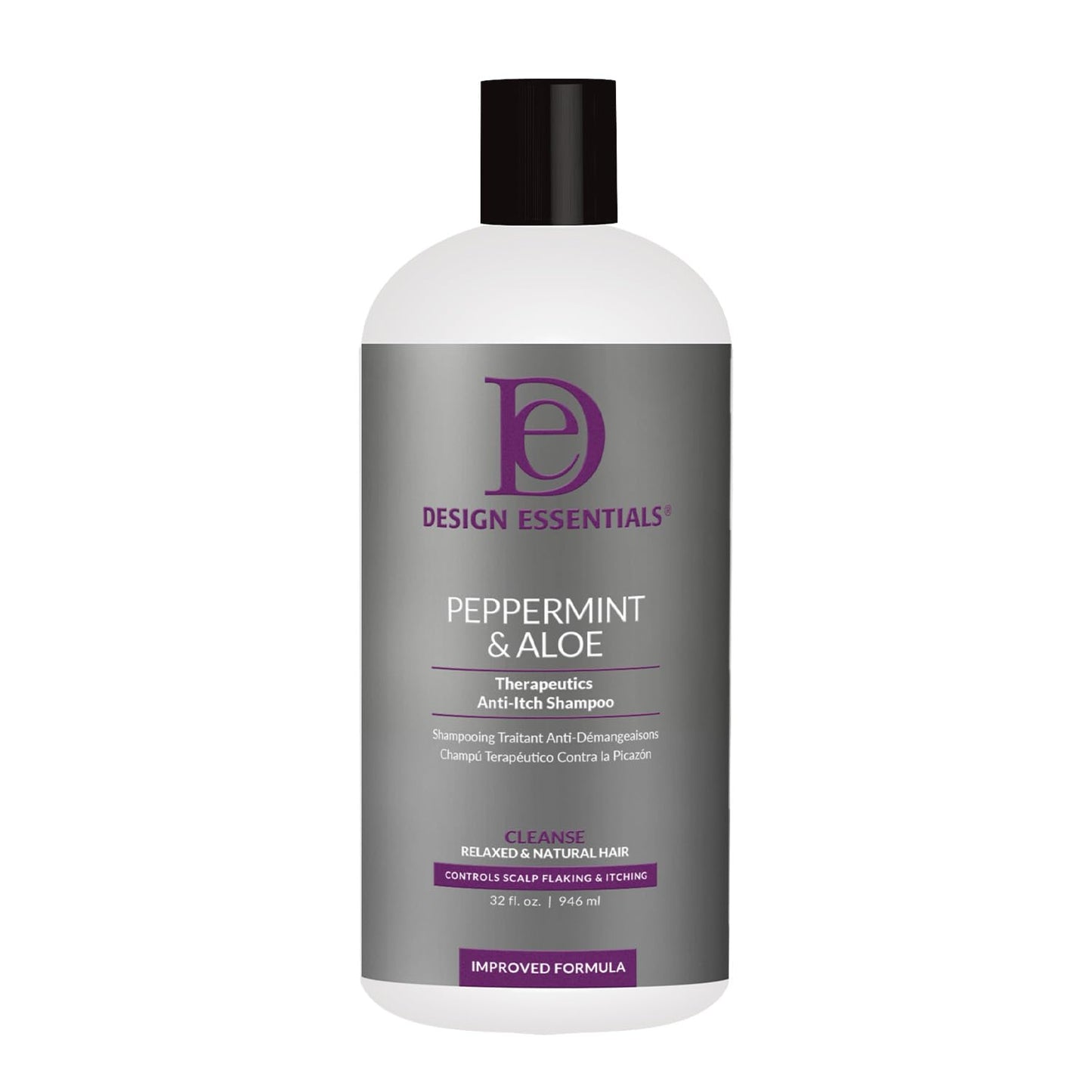Design Essentials Peppermint & Aloe Therapeutics AntiItch Shampoo Control Scalp Flaking & Itching, 32 Fl Oz Beauty & Personal Care Design Essentials