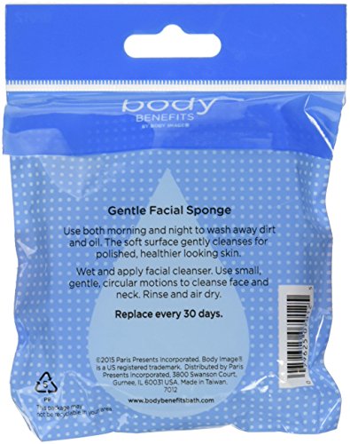 Body Benefits-Gentle Exfoliating Facial Scrub Sponge-0.02 Pound (Pack of 6); For Improved Facial Cleansing Circulation and Healthier Look(Packaging Beauty & Personal Care Body Benefits