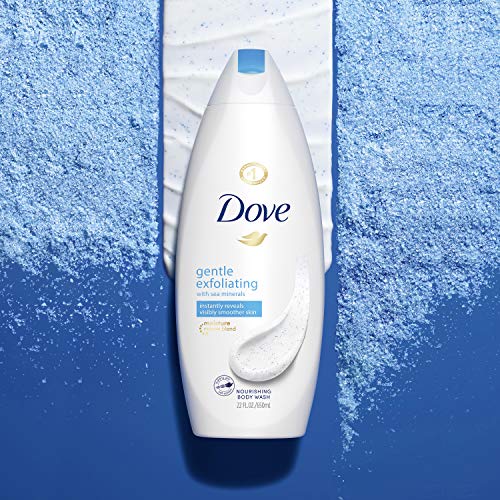 Dove Body Wash 100% Gentle Cleanser, Sulfate Free Gentle Exfoliating With Sea Minerals Bodywash for Softer, Smoother Skin After Just One Shower 22 oz Beauty & Personal Care Dove