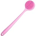 DNC Silicone Back Scrubber for Shower, Soft Bath Body Brush with Long Handle (Pink) Beauty & Personal Care DNC