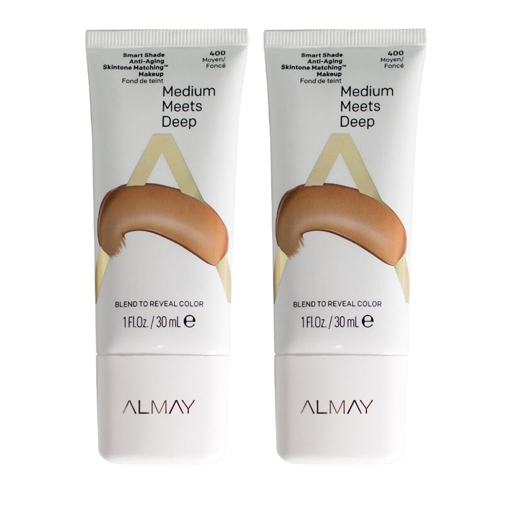 Pack of 2 Almay Smart Shade Anti-Aging Skintone Matching Makeup, Medium Meets Deep 400 Beauty & Personal Care Almay