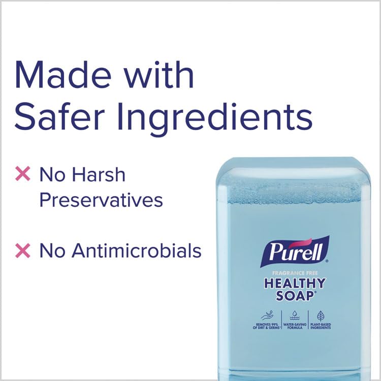 Healthy SOAP with Clean Release Technology Refill for ES10 Dispensers Fragrance-Free 1200 mL 2/Carton Beauty & Personal Care Purell