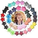 40Pcs Baby Girls Hair Bangs Mini Hair Claw Clip Kids Hair Pin 20 Colors for Girls (Flower) Beauty & Personal Care MPRVAKYF
