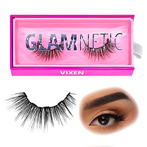 Glamnetic Magnetic Eyelashes - Vixen | Long Magnetic Lashes, 60 Wears Reusable Wispy Faux Mink Lashes, Dramatic Party Lashes - 1 Pair Beauty & Personal Care Glamnetic