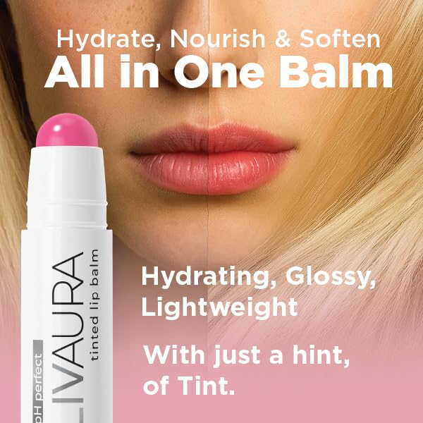LIVAURA Tinted Lip Balm pH Activated Colored LipBalm, Hydrate, Glossy, Lightweight, Moisturize & Tint with Shea Butter, tinted lip balm for women Beauty and Personal Care LIVAURA