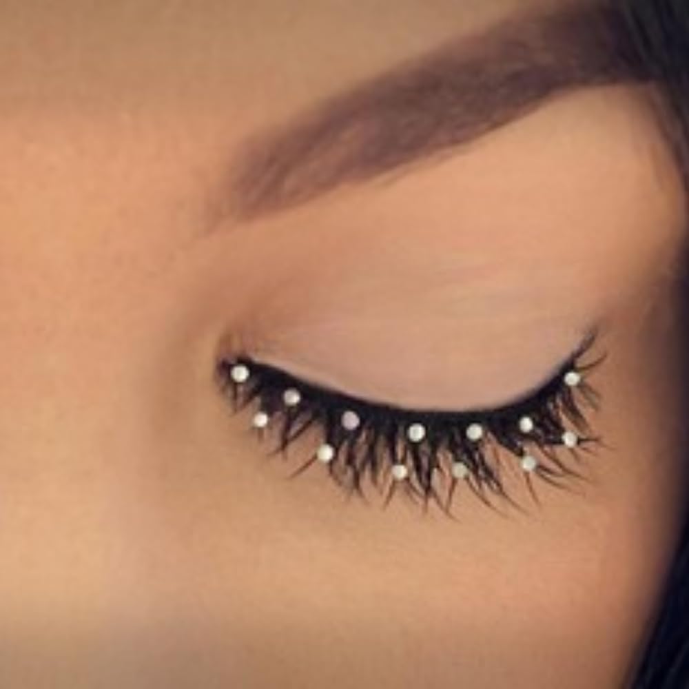 Glamorous Bejeweled Eyelashes - 4-.75" X 5" (1 Pc.) - Stunning Reusable Gemstone Lashes - Perfect for Special Occasions & Parties Beauty & Personal Care Amscan