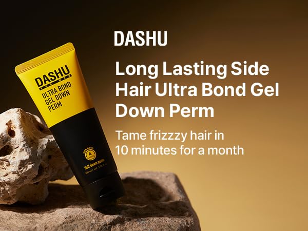 DASHU Down Perm Cream for Men 3.5oz - Korean Hair Straightening Perm Kit, Ultra Bond Gel, Helps Tame Frizzy Hair, Premium Perm Solution, 10-Minute Beauty & Personal Care DASHU