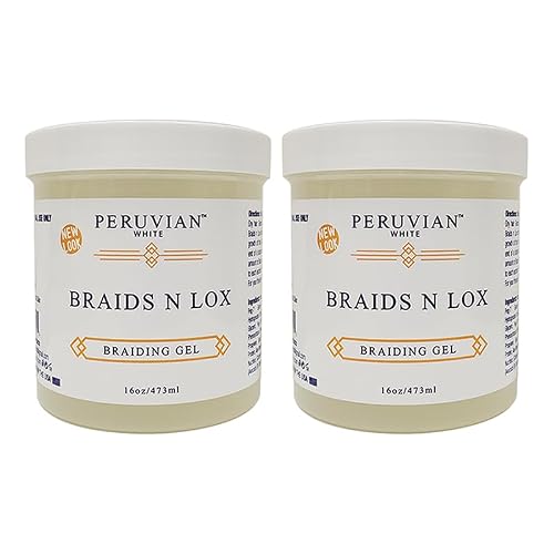 Peruvian white Braids N Lox Braiding Gel, 16 oz. (Pack of 2) Beauty & Personal Care Peruvian white