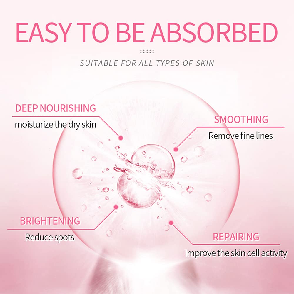 BEUKING Sakura Face Lotion Moisturizing Essence for Shrink Pores Skin Daily Care, Toner Lotion Hydrating Repair Face Cream Vitamin C Serum Improve Beauty & Personal Care BEUKING