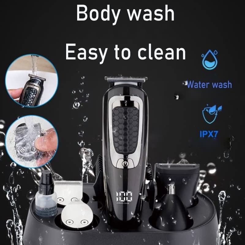 QDKVTNDJZ Hair Clippers for Men, Professional Electric Trimmer for Body Beard trimer Male Cutting Machine Haircut Mustache Cordless Kit Beauty and Personal Care QDKVTNDJZ