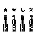 Face Stamp & Eyeliner Set, 4 PCs Black Shape Stamps and Felt Eye Liners, Dual ended 2-in-1 Eye Makeup Pen Beauty & Personal Care Linble