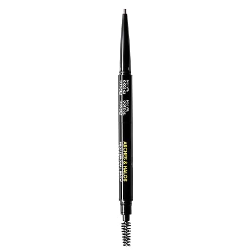 Arches and Halos 2 in 1 Defining Eyebrow Pencil and Powder - Brow Powder with Spoolie Brush - Shape and Fill for Natural Look - Dark Brown - 0.017 oz Beauty & Personal Care Arches & Halos