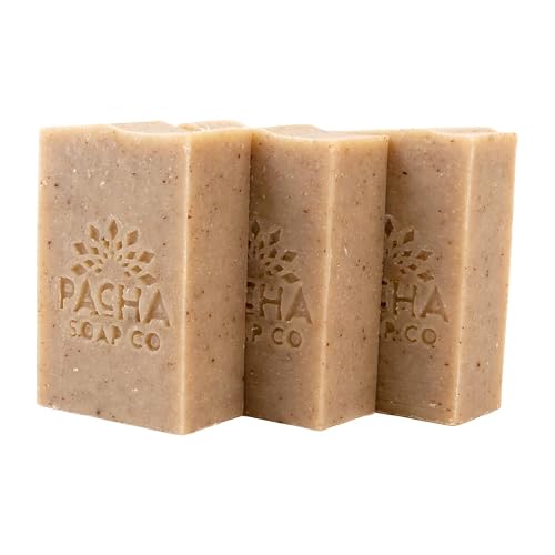 Pacha Soap Co. Dirty Hippie Bar Soap - Patchouli, Nutmeg, & Clove Scented Exfoliating Oat Body and Face Cleanser Bar Soap, Hydrating & Moisturizing Beauty & Personal Care Pacha Soap Co