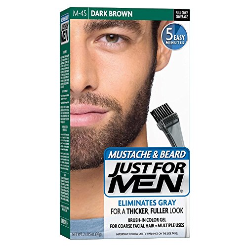 JUST FOR MEN Color Gel Mustache & Beard M-45, Dark Brown 1 Each (Pack of 2) Beauty & Personal Care Just for Men