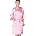 KAHOT Salon Client Gown Robe Cape Imitation Silk Hair Color Barber Smock Kimono Style Hairdressing Dress Beauty SPA Hotel Bathrobe Guest Clothes Beauty & Personal Care KAHOT