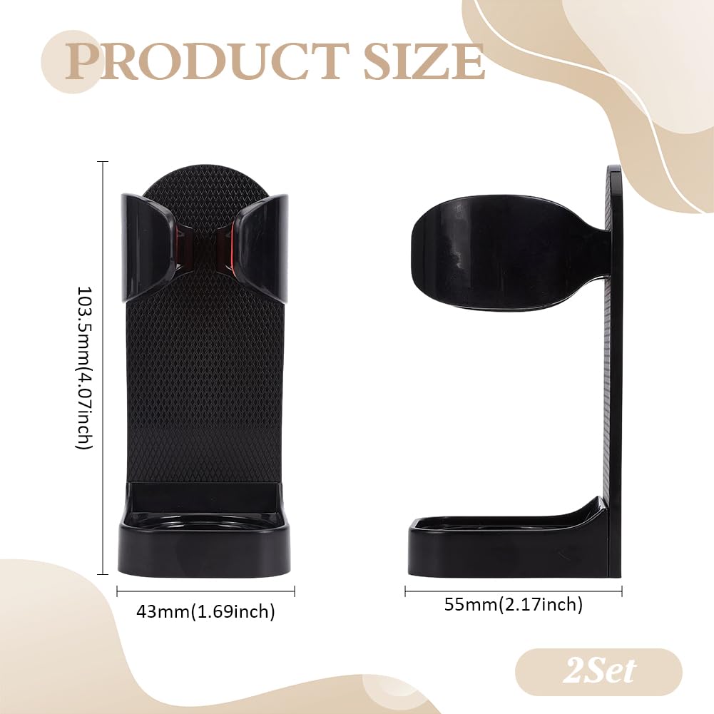 CRAFTYMELODY 2 Pack Electric Shaver Stand Plastic Universal Razor Holder Wall Mount Self-Adhesive Adjustable Razor Organizer Bathroom Shower Storage Beauty and Personal Care CRAFTYMELODY