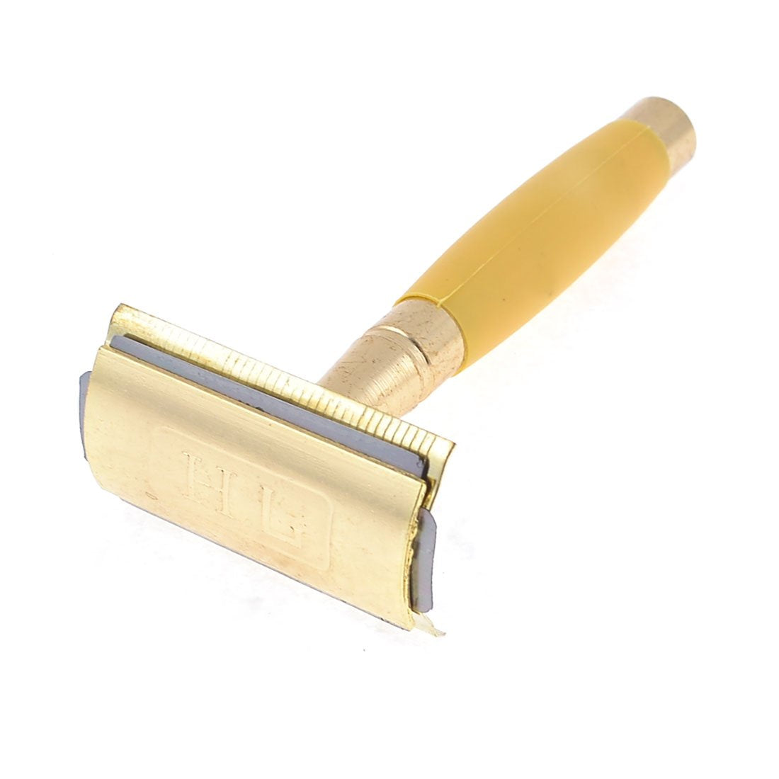Ruilogod Men Yellow Rubber Covered Metal Handgrip Hair Shaving Handle Razor (id: 406 9a5 cf1 dd9 a93 Beauty and Personal Care Ruilogod