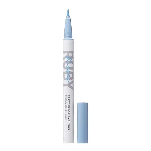 Ruby Kisses Party Proof Eyeliner, Pastel Colors Premium Felt-tip Waterproof Long-lasting Eyeliner (Dreamy Blue) Beauty & Personal Care Ruby Kisses