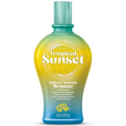 Tropical Sunset Glow Radiance Boosting Bronzer Indoor/Outdoor Formula 12oz Beauty & Personal Care Fiesta Sun