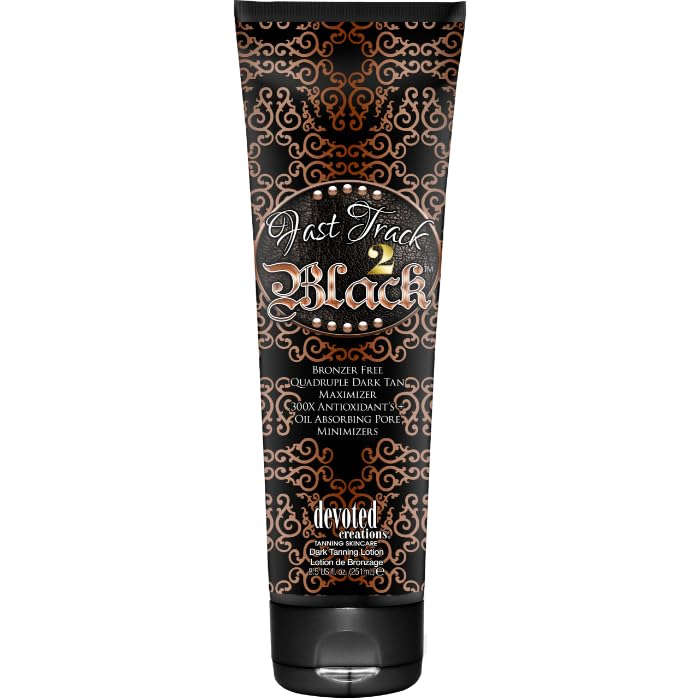 Devoted Creations Fast Track 2 Black Dark Tan Maximizer Tanning Lotion 8.5 Ounce Beauty & Personal Care Devoted Creations