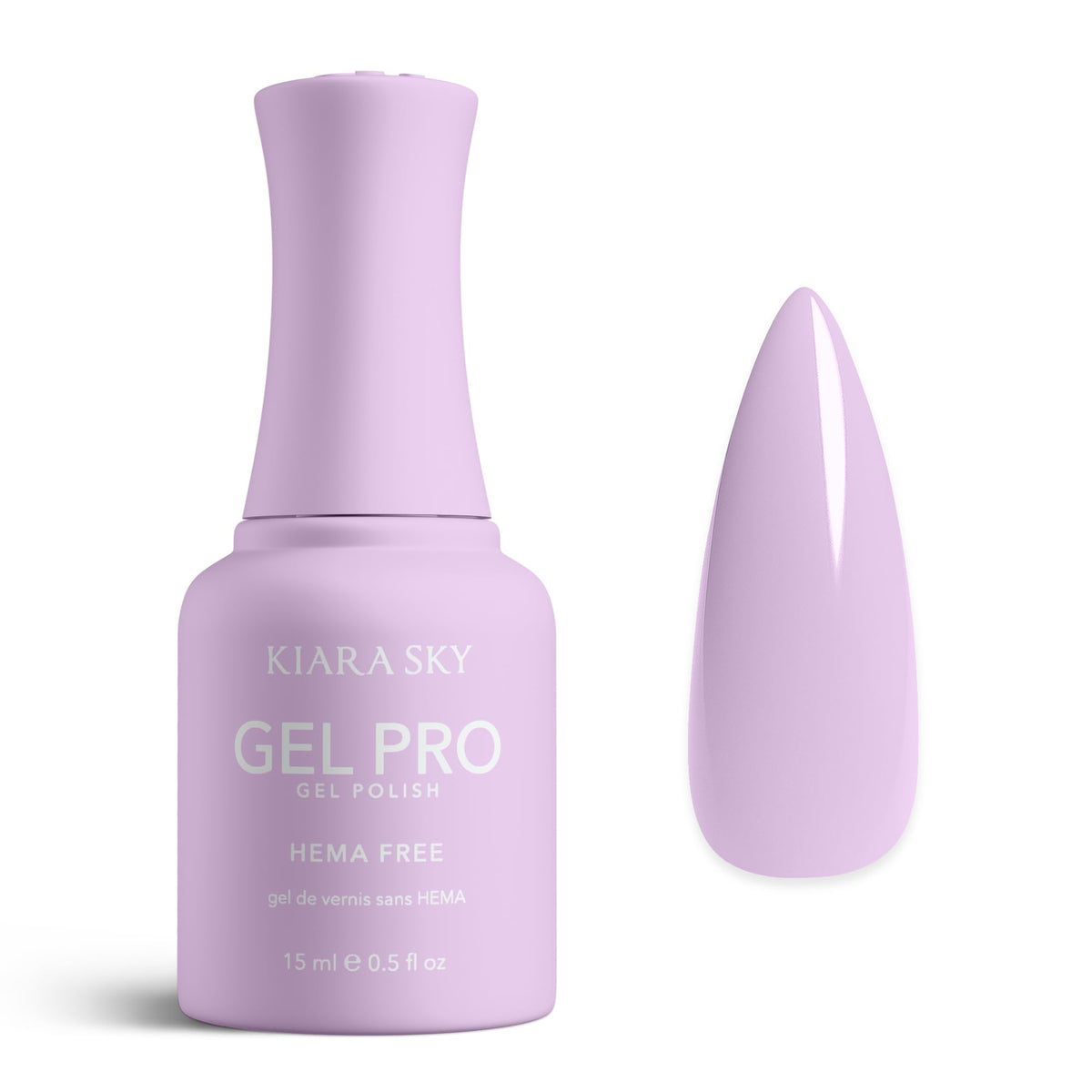 KIARA SKY Gel Pro HEMA-Free Gel Nail Polish | Full Coverage, 28+ Day Wear, Self-Leveling, UV/LED Soak-Off, 0.5 fl oz | Moonlit Lilac #056