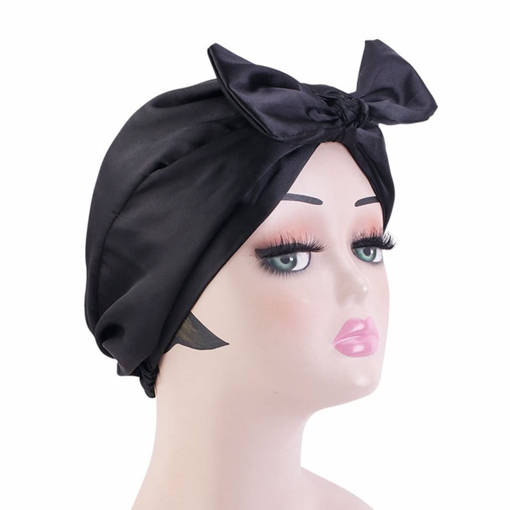 3UOOWWFA Silk Satin Salon Bonnet for Women Sleep Shower Cap Bath Towel Hair Dry Quick Elastic Bonnet Head Wrap Hat (F One Size) (B One Size) Beauty and Personal Care 3UOOWWFA