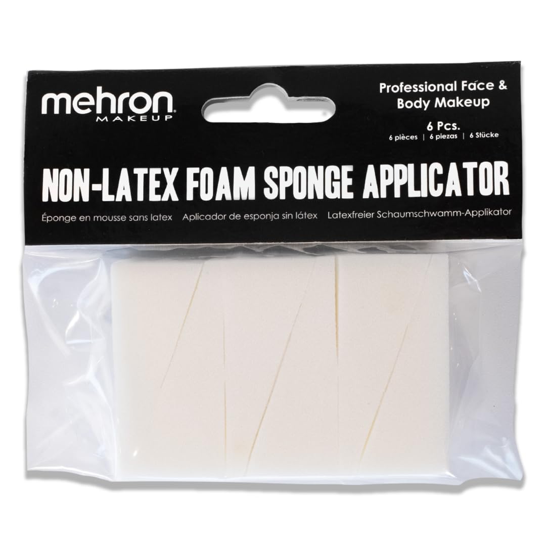 Mehron Makeup Non-Latex Triangular Foam Makeup Sponge Wedge| Professional Special Effects Applicator, Face & Body Paint, & Beauty Sponges (6 Pack) Beauty & Personal Care Mehron