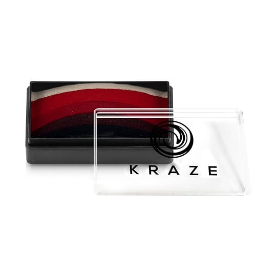 Kraze FX Dome Stroke - Poppy Field by Linnea (25 gm), Professional 1-Stroke Split Cake, Hypoallergenic, Non-Toxic, Water Activated Face & Body Beauty & Personal Care Kraze FX