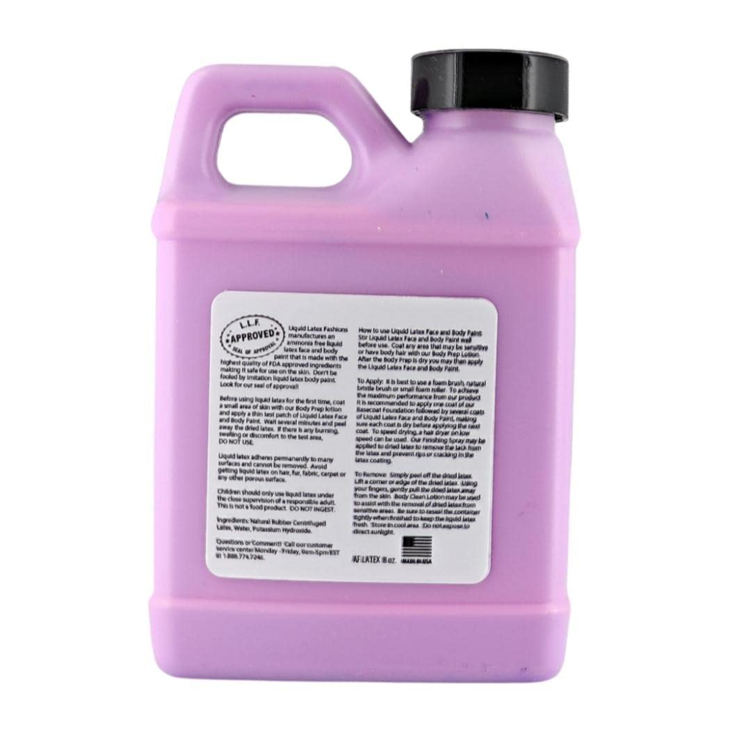Fluorescent Violet 8 Oz - Liquid Latex Face and Body Paint, Black Light UV Reactive GLOW, Ammonia Free, Perfect for Halloween Costume, Cosplay Beauty & Personal Care Liquid Latex Fashions