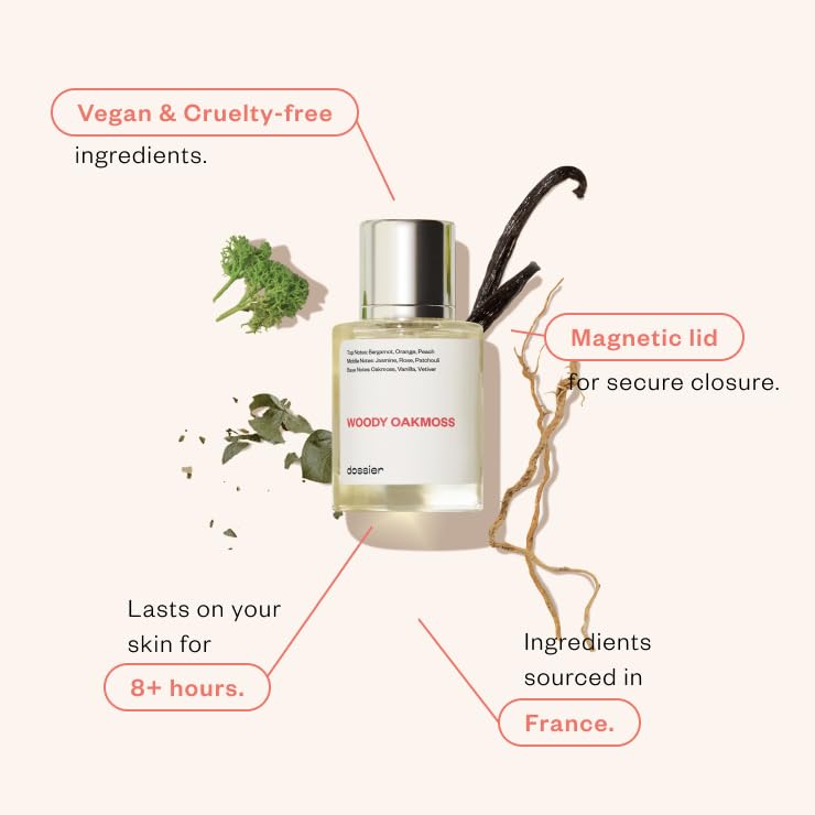 Dossier - Woody Oakmoss - Eau de Parfum - Perfume Luxury - Pure Infused - Paraben-Free - Vegan - For Women - Fragrance 1.7 Fl oz (Spray 50ml) Beauty & Personal Care Dossier