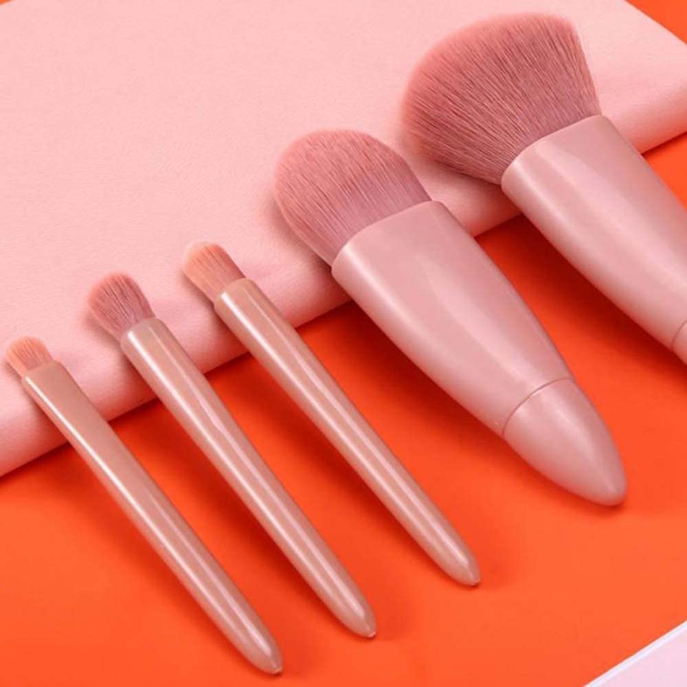 Easy-taken Travel Makeup Brush Set, COSHINE 5pcs Mini Complete Function Cosmetic Brushes Kit (5pcs with mirror) Beauty & Personal Care COSHINE