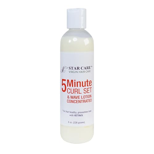 STAR CARE 5 Minute Curl Set & Wave Lotion concentrated with Retinol, Adds Sheen, Repairs & Moisturizes, Ideal for Hairpieces, Braids & Perms 8oz/226g Beauty & Personal Care STAR CARE