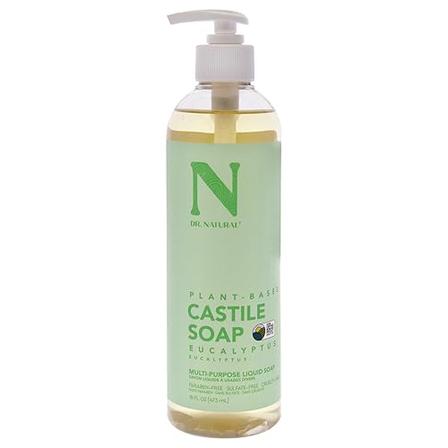 Dr. Natural Castile Liquid Soap - Multi-Use Body Wash, Shampoo and Face Wash - Hydrating Body Soap for Skin, Hair, Pets and Home - Eucalyptus - 16 oz Beauty & Personal Care Dr. Natural