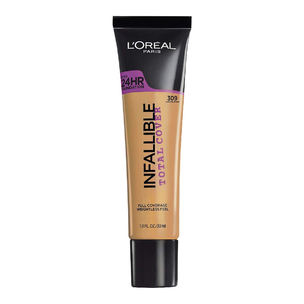 L’Oréal Paris Infallible Total Cover Foundation, Caramel Beige, 1 fl; oz.