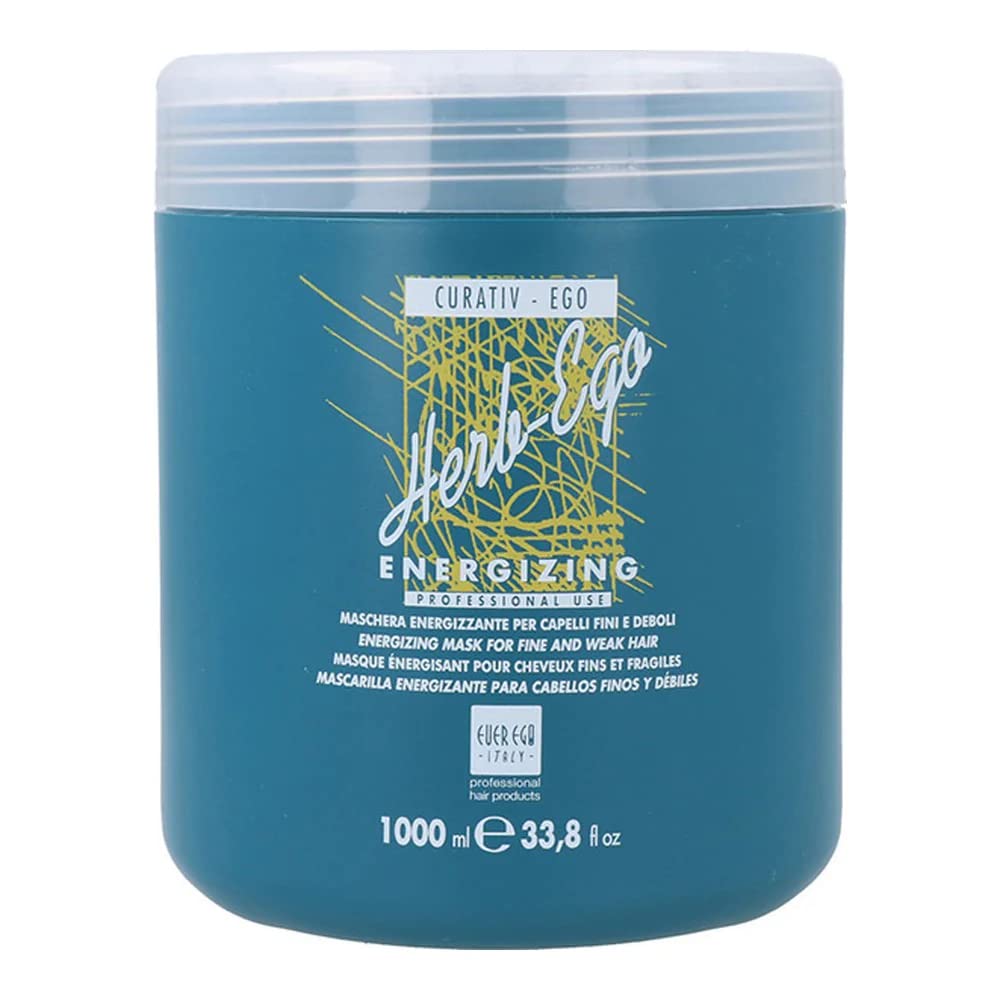 Ever Ego Italy Energizing Mask For Thinning, Fine and Weak Hair | Stimulating and Revitalizing Hair Care Product For Men And Women | 1 Liter Tub