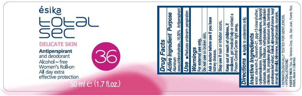 Esika Total Sec Desodorante 36H 1.6 onzas Beauty and Personal Care Esika L'Bel