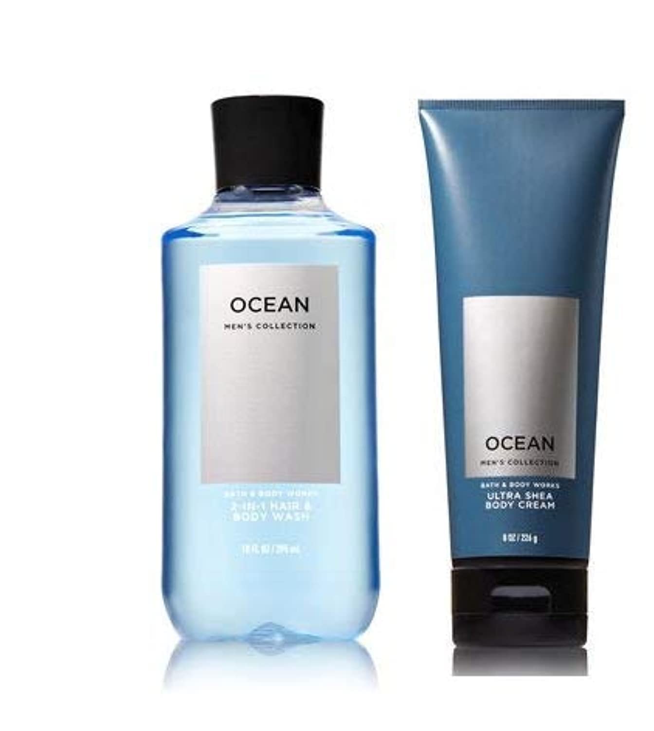 Bath & Body Works Men's Collection Ultra Shea Body Cream & 2 in 1 Hair and Body Wash OCEAN. Beauty & Personal Care Bath & Body Works