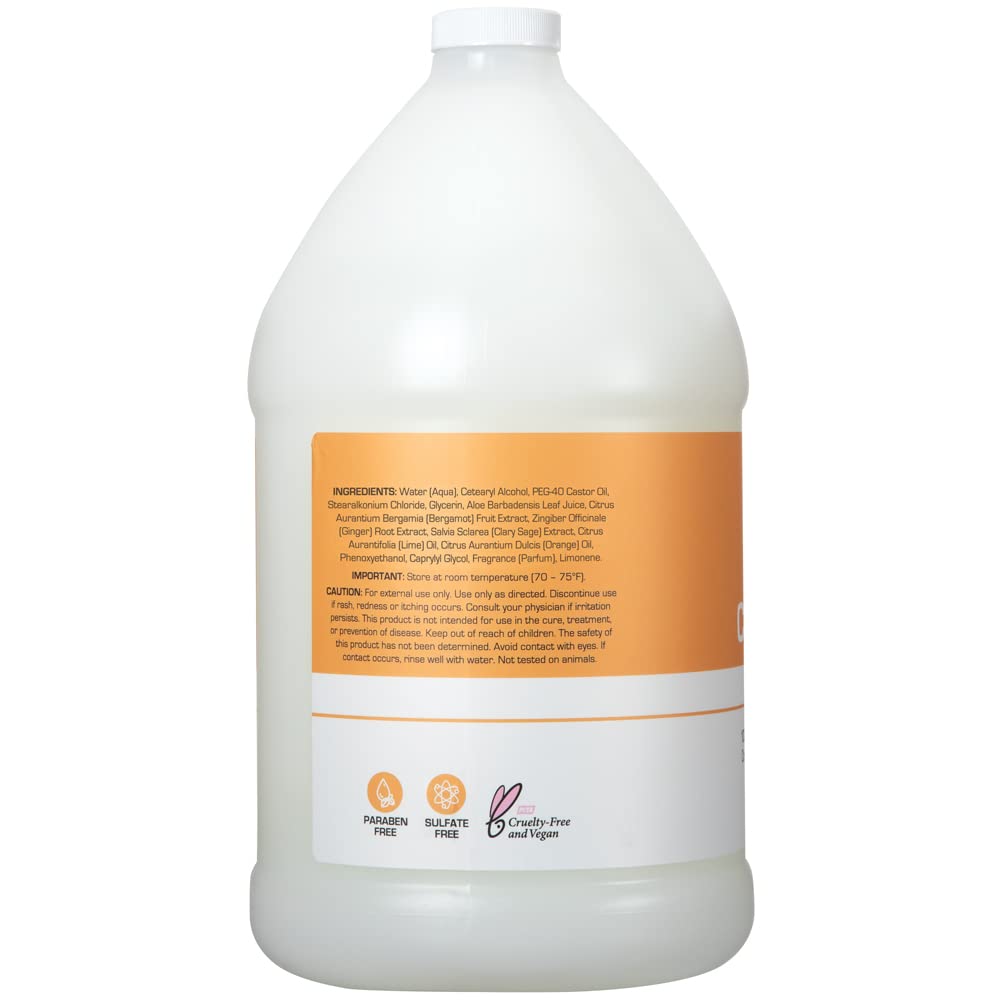 Ginger Lily Farms Club & Fitness Moisturizing Conditioner for Dry Hair, 100% Vegan & Cruelty-Free, Citrus Scent, 1 Gallon (128 fl oz) Refill Beauty & Personal Care Ginger Lily Farms