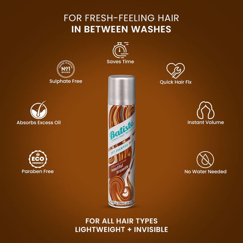 Batiste, Dry Shampoo, Beautiful Brunette, 6.73 fl. oz. Beauty & Personal Care Batiste