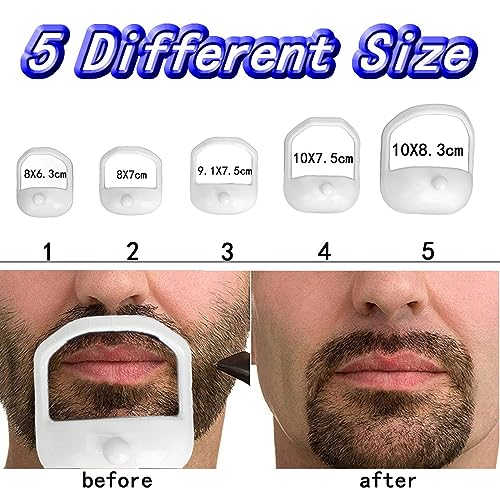 Sonew Beard Shaving Template, Face Hair Styling Templates, Beard Shaping Styling Template, Trimming Beard Shaping Styling Shaper, 2 Set, 5 Different Beauty and Personal Care Sonew