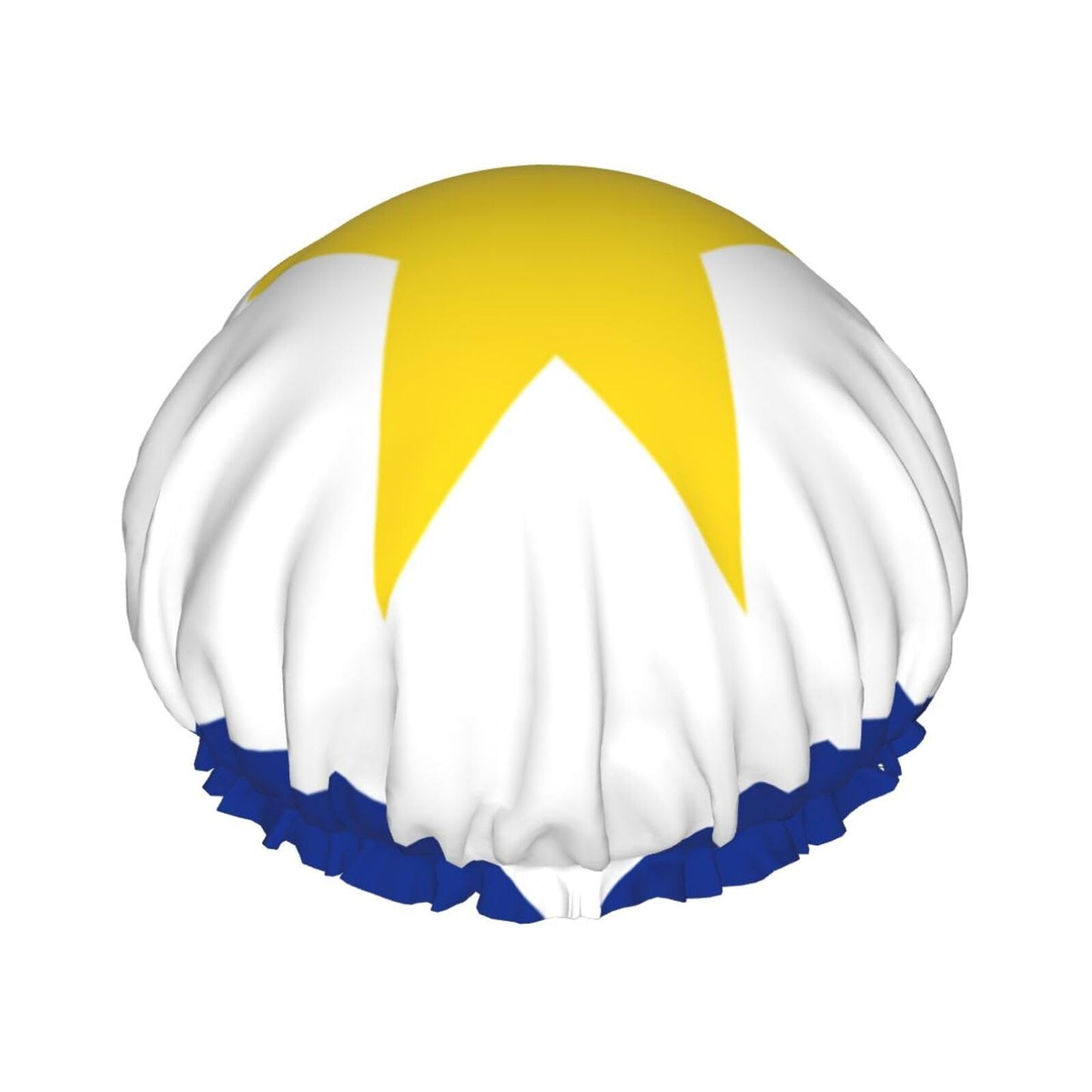 Saba Flag Prints Shower Cap Double Layer Lined Waterproof Bathing Shower Hat Beauty and Personal Care Hayyett