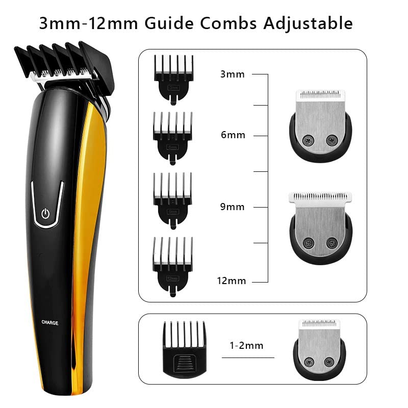 GLESVOWIO Pro Hair Clipper Men's Precision Hair Trimmer Hair Clipper Shaver Body Groomer Beard Stubble Trimer Face Shaving Machine Head Trimming Kit Beauty and Personal Care GLESVOWIO